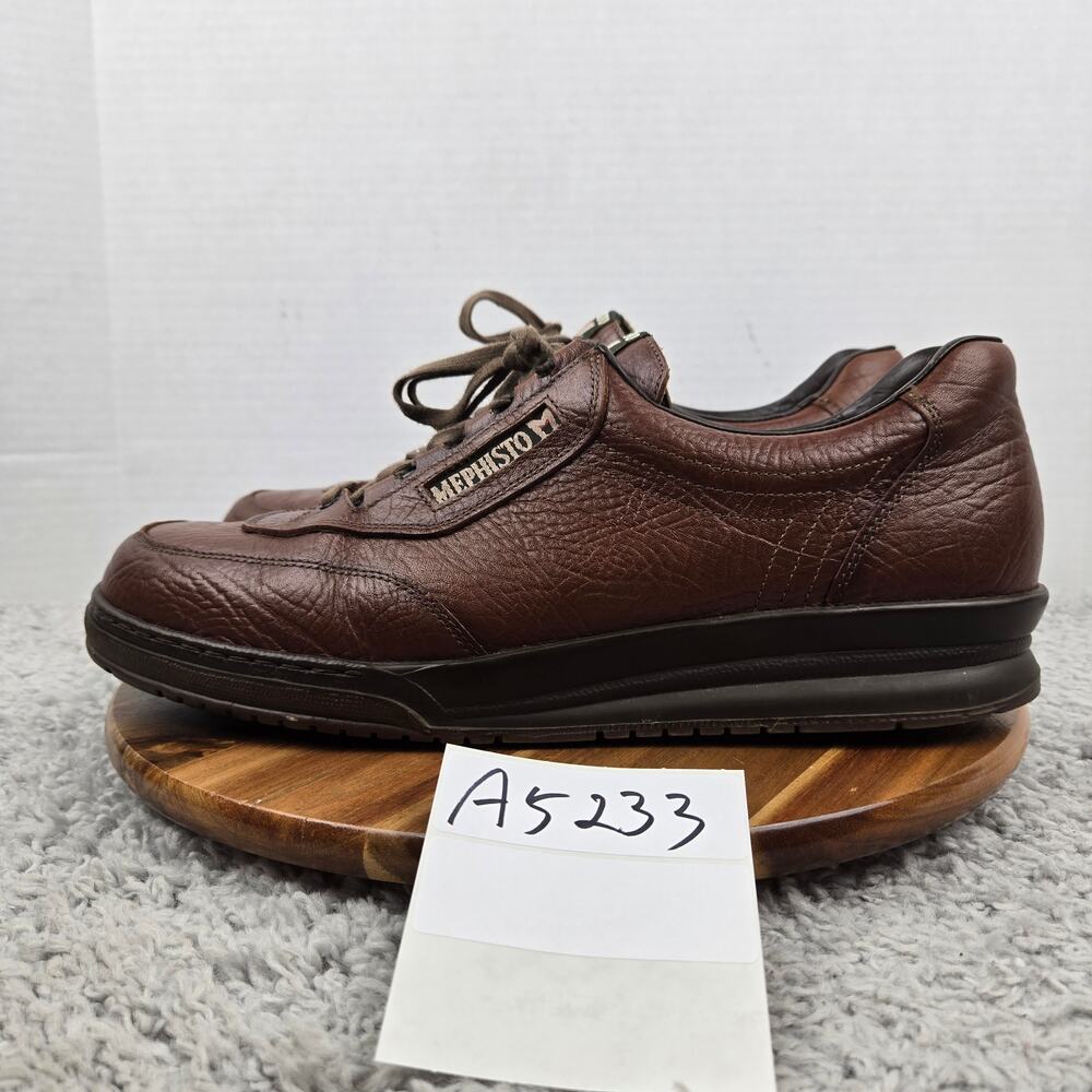 Mephisto Mens 13 Match Brown Leather Comfort Casual Lifestyle Daily Walking Shoe
